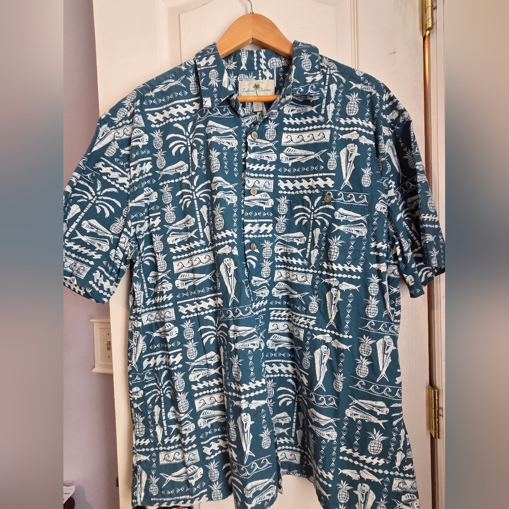 Men's Jade Hawaiian Shirt